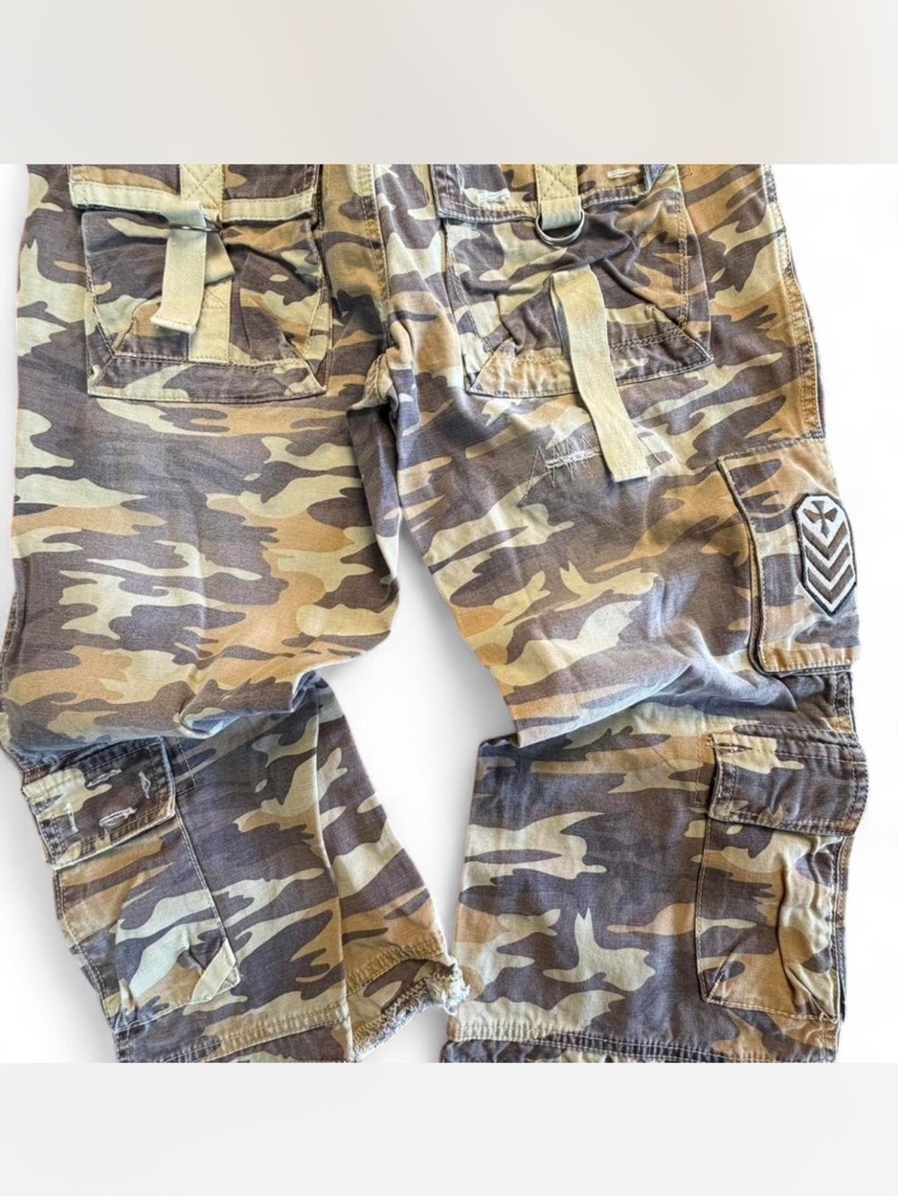 Cult Industries Australia Camo Cargo Pants Military Y2K Streetwear Size 70